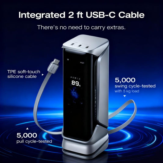 300W Portable Power Bank with Smart Display and Fast Charging